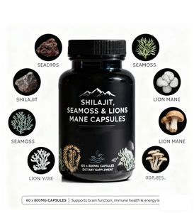 OEM ODM kapsul ekstrak Jamur lumut laut surai singa Shilajit kustom - Product Image 3
