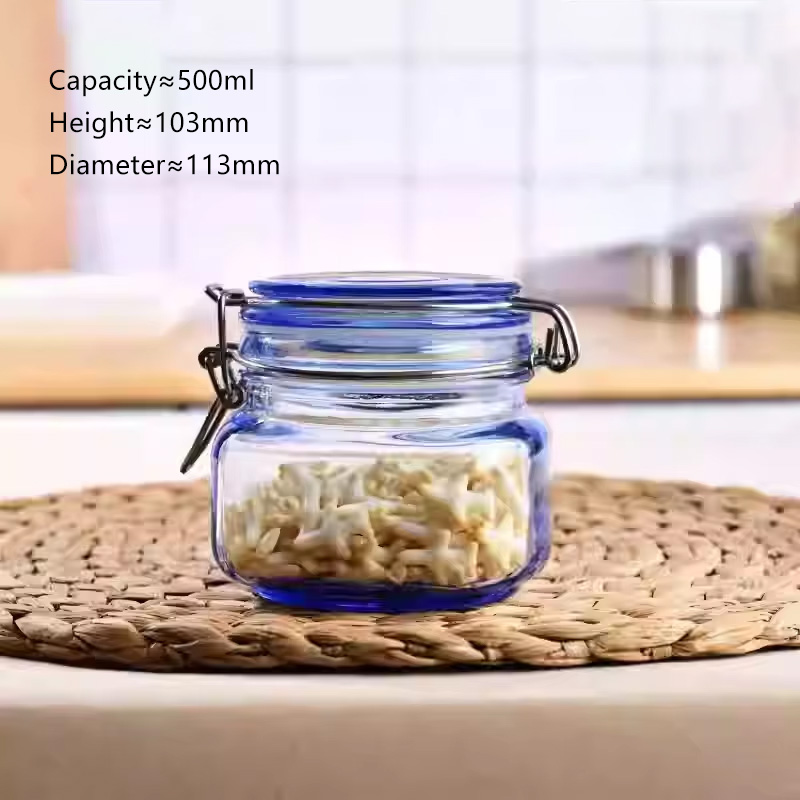 Botella de almacenamiento Beiji 05l-gem azul