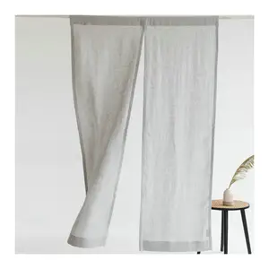 Linen Curtain Panels Drapes Flax Handmade Curtains Blackout Extra Long Custom Curtains