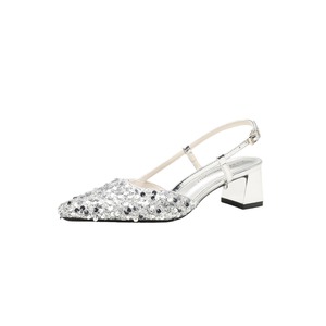 Nuovi Sandali Estivi 2026 da <span class=keywords><strong>Donna</strong></span> con Paillettes, <span class=keywords><strong>Tacco</strong></span> e Cinturino Slingback, Punta Aperta, Sexy e di Tendenza per Esterni - Product Image 1