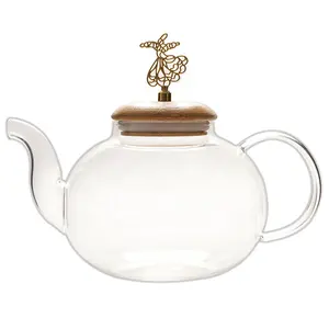 थोक चीन कॉफी चाय चायदानी कप Turkiye डिजाइन पर्यावरण के अनुकूल बांस कवर चायदानी