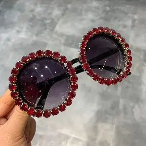 2 years warranty quality Sunglasses, Bling Diamond Sun Glasses Crystal Women Sunglasses 2021 Good Quality Stone Trendy Fashion Sunglasses Custom Colors