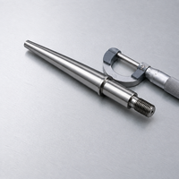 Axe conique en acier usiné CNC suisse sur mesure pour mécanismes de bobinage et d'outillage compact