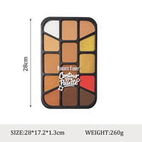 Palette de poudre pressée contour, highlighter et blush 14-en-1, nouvelle conception, marque privée, couvrance totale, longue tenue