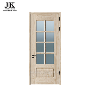 <span class=keywords><strong>Porte</strong></span> d'entrée en verre moderne JHK-G25 Portes en verre insonorisées avec apprêt blanc lisse avec verre trempé 34 View 8 Lite 1-Panel Glas - Product Image 1