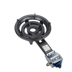 موقد غاز محمول بشعلة واحدة مع موقد حديد زهر عالي اللهب للاستخدام المنزلي والخارجي متوافق مع الغاز الطبيعي والغاز المسال - Product Image 2