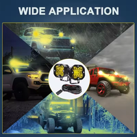 Lampe de travail LED Cube Car 3 pouces 66W 22LED, projecteur tout-terrain, lampe antibrouillard, lampe de conduite, lampe auxiliaire pour moto, camion, 4x4, ATV, UTV