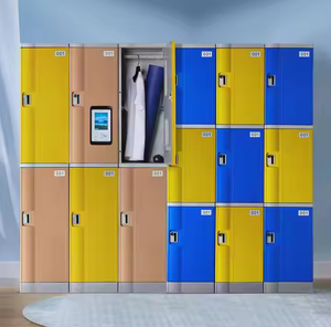 Casier multi-portes en plastique coloré, durable et facile à gérer, avec étiquettes numérotées, idéal pour les écoles et les installations sportives - Product Image 2