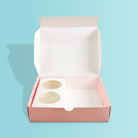 Boîte de papier rose personnalisée pour aliments à emporter pour tremper les biscuits Sushi poulet frit et les frites emballage