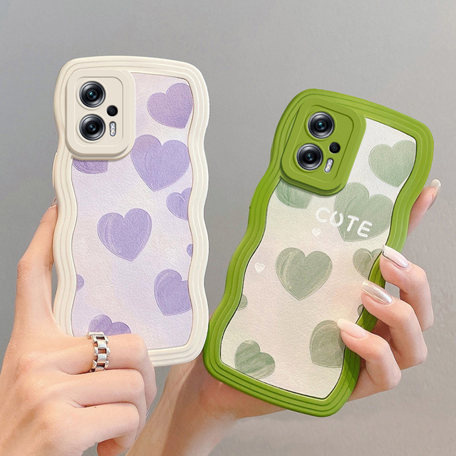 Customisable Printing TPU Solid Color Wave Cases for Redmi Note13 S2 6pro Mi 14 11T Mobile Phone Case With Camera Protector