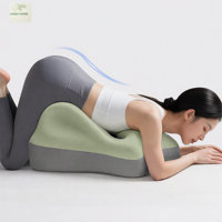 Coussin en mousse à mémoire de forme en coton tricoté, forme papillon, pour reflux acide, lavable, soutien ergonomique