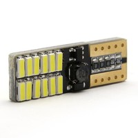 T10 led lampe auto w5w CANBUS 4014 24smd 6000K feux de dégagement de voiture blancs lampes de lecture lampes de plaque d'immatriculation lampes de porte