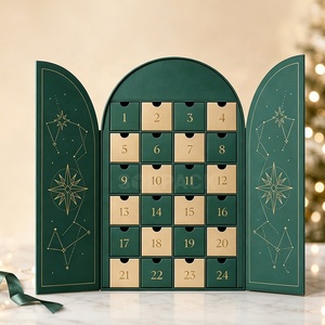 Boîte cadeau <span class=keywords><strong>calendrier</strong></span> <span class=keywords><strong>de</strong></span> l'Avent personnalisée 24 jours, emballage rigide magnétique en forme d'arche avec tiroir pour coffret surprise <span class=keywords><strong>de</strong></span> beauté compte à rebours <span class=keywords><strong>de</strong></span> Noël - Product Image 4