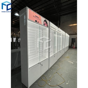 Commercial Beauty Salon <strong>Cases</strong> <strong>Make</strong> up Stand Gondola Showcase Retail Shop Decoration Cosmetic <strong>Display</strong> Cabinet