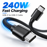 Câble de charge rapide RAVIAD USB-A Type-C 1M (lot de 3) avec gaine tressée en nylon pour iPhone 17/16/15 Pro Max et S25/S24 Pad Pro