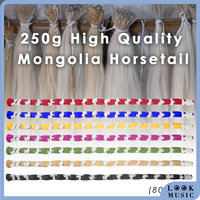 Poils de violon, de violoncelle et de contrebasse en vrais poils de queue de cheval de Mongolie, colorés, 250g/500g, accessoires pour archets
