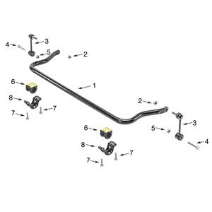 <b>Stabilizer</b> Bar 52059971AC For 2007-2018 Jeep Wrangler Iron Black Painted Replacement Part - Product Image 4