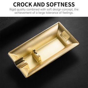 CIGARLOONG - Cenicero Rectangular Portátil para Coche, Cenicero <span class=keywords><strong>de</strong></span> Metal Vintage, Juego <span class=keywords><strong>de</strong></span> Ceniceros con Logotipo Personalizado, Cenicero Individual para Cigarros - Product Image 4