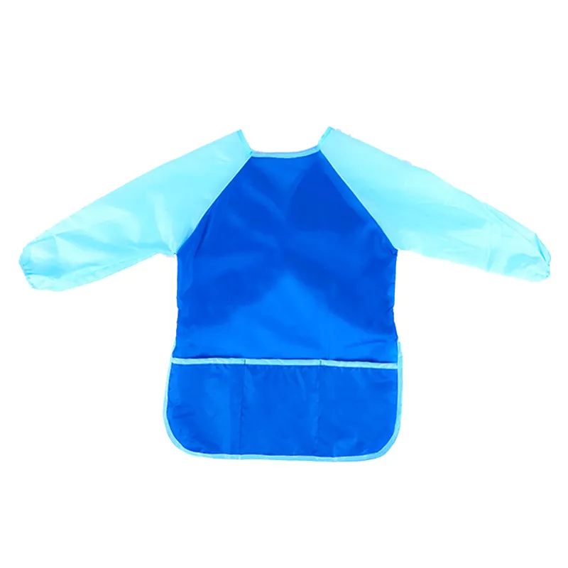 Avental de manga longa, avental de nylon à prova d'água com mangas cheias, pintura para crianças e adultos