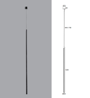 Alpha Lighting Lampe suspendue à tuyau fixe 33W Exclude LED Driver Lumière d'ambiance décorative