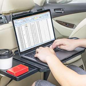 Mesa Plegable para Asiento Trasero de Coche, Escritorio para Portátil, Organizador para Asiento Trasero de Vehículo, Bandeja para Comer, Soporte para <span class=keywords><strong>Teléfono</strong></span> Móvil - Product Image 4