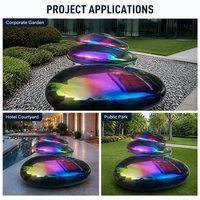 Nouvelle conception de sculpture en acier inoxydable de luxe, effet irisé, couleur changeante, pour jardin, parc, hôtel, centre commercial, place publique, taille personnalisée