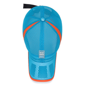 Baseball Cap Breathable Mesh <b>Sunscreen</b> Outdoor Unisex Summer Hat Lake Blue Orange Trim - Product Image 3