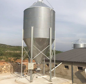 Torre de Alimentación con Depósito de Alimento de 10-50 Toneladas para Granjas de Cerdos y Pollos, Material de Lámina Galvanizada, Línea de Alimentación Automatizada - Product Image 1