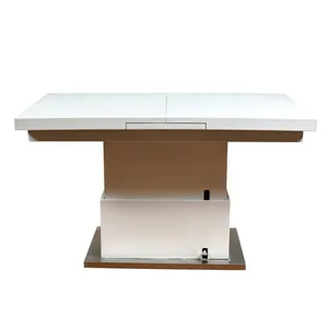 Mesa de comedor plegable rectangular de lujo retráctil minimalista