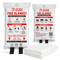 Couverture anti-feu pour cuisine à marque privée pour la sécurité domestique, couverture d'urgence en fibre de verre résistante à la chaleur pour la distribution en gros