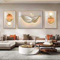 Peinture murale moderne décorative pour salon, tableau de paysage atmosphérique haut de gamme, murale pour fond de canapé, cadre familial simple