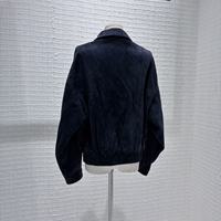 Manteau en cuir pour femme, style motard classique, en daim et peau de mouton de qualité supérieure, coupe ample et décontractée, fermeture éclair, coupe-vent, pour un style urbain et décontracté