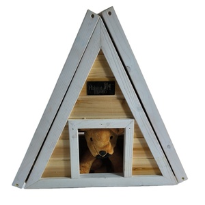 Maison de chat en bois en plein air de nouvelle conception de <span class=keywords><strong>nid</strong></span> de chat triangulaire avec portail d'évasion de vente chaude - Product Image 6