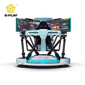 Simulator Balap Realitas Virtual Tiga Layar dengan Gerakan Enam Sumbu untuk Hiburan Interaktif Dalam dan Luar Ruangan, Bandara, Fiberglass - Product Image 3