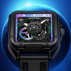 Nouvelle montre mécanique automatique carrée AILANG 8309 tendance, étanche 3 ATM avec gravure pour homme 2026 - Product Image 2