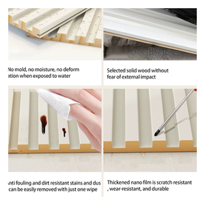 Panneaux muraux WPC <span class=keywords><strong>d</strong></span>'intérieur <span class=keywords><strong>les</strong></span> plus vendus en 2025, imperméables, résistants à la moisissure, pour salon, design semi-circulaire, installation facile - Product Image 5