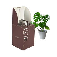 Boîtes d'expédition pour plantes en carton ondulé biodégradable et recyclable avec logo personnalisé et gaufrage pour l'envoi postal et l'emballage des plantes vertes