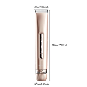 เครื่องโกนขนไฟฟ้าแบบพกพาขนาดเล็กสำหรับผู้หญิง กันน้ำ IPX7 ใช้ได้หลากหลาย หัวโกนคู่ กำจัดขนบิกินี่ - Product Image 6