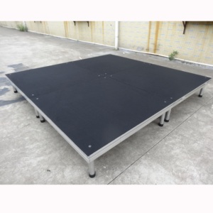 Scène modulaire portable en aluminium et bois pour événements hôteliers avec plateforme antidérapante et montage facile - Product Image 5