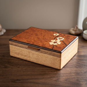 Caja de Especias Cuadrada Hecha a Mano de Madera Contrachapada con Grabado, Logotipo Personalizable, Pirograbado, Serigrafía, Marco de Fotos, Regalo, Artesanía, Vela BS - Product Image 1