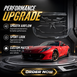 ชุดแต่งคาร์บอนไฟเบอร์แห้ง สำหรับ <span class=keywords><strong>Ferrari</strong></span> <span class=keywords><strong>812</strong></span> อัพเกรดสไตล์ <span class=keywords><strong>Novitec</strong></span> ประกอบด้วยลิ้นหน้า ดิฟฟิวเซอร์หลัง ฝากระโปรง ครอบข้าง และชุดแต่งรอบคัน - Product Image 1
