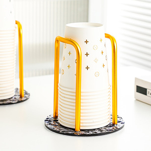 Portavasos Triple de Papel, Dispensador Apilable de Acrílico, Ahorro de Espacio, Soporte para Tazas de Café y Té para el Hogar - Product Image 3