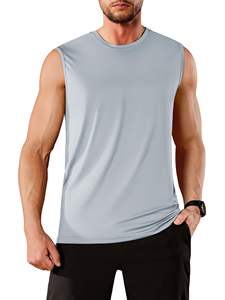 Gilet estivo traspirante con logo personalizzato senza maniche a prezzi accessibili per uomo maglietta bianca per uomo logo personalizzato - Product Image 2