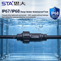 Conector USB Tipo C Gen3.0 3.1 a Prueba de Agua IP67/IP68, Conector de Bayoneta Industrial para Exteriores, Cable de Extensión Sobremoldeado de 0.3, 0.5 y 1 Metro