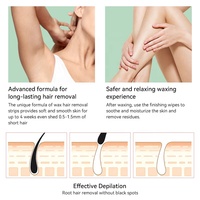 Waxkiss vente en gros de bande de cire dépilatoire faciale non tissée en coton de meilleure qualité bandes de cire d'épilation à froid en papier pour le corps