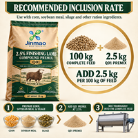 Additif Alimentaire Jinmao 2,5% Prémélange Composé pour Agneaux en Finissage Q01 Poudre de Qualité Alimentaire Animale Favorisant la Nutrition Additifs pour Moutons