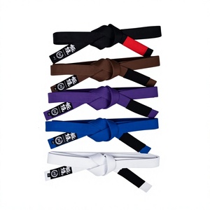 Ceintures de BJJ en tissu perlé de qualité supérieure, légères et performantes, en coton/polyester, unisexes, équipement d'entraînement d'arts martiaux, neuves - Product Image 3