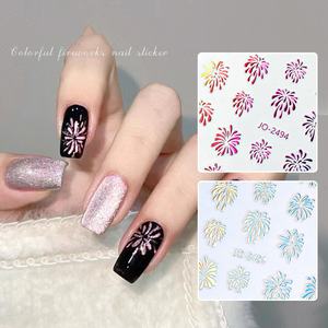 Autocollants pour ongles colorés Feux d'artifice Noël Laser Nail Art Autocollants adhésifs Décoration de <span class=keywords><strong>manucure</strong></span> Autocollants - Product Image 4