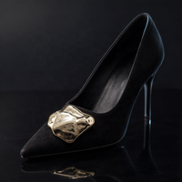 Direct usine DENGBAO F-31123 Breloques et accessoires de boucle pour chaussures en alliage de zinc et perles, personnalisés pour femmes (Finition Nickel/Gun/Gold)