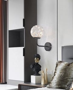Lampe murale LED <span class=keywords><strong>Design</strong></span> créatif Full Star pour chambre à coucher Lampe murale de chevet Intérieur Moderne Simple Bar Salon Applique murale de luxe en cristal - Product Image 4